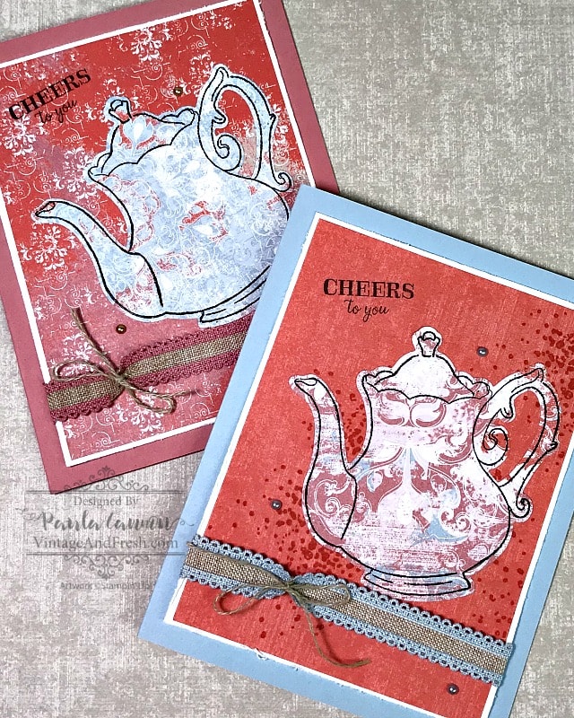 Two Vintage Teapot Cards Vintage & Fresh