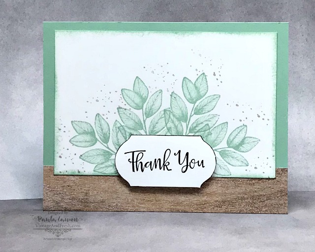 A simple stamping Thank You card made with Forever Ferns by Stampin' Up!